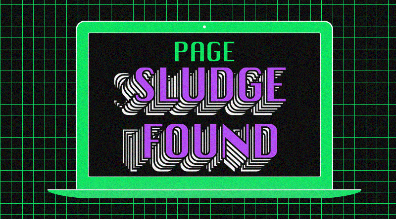 computer page sludge found